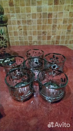 Новый Набор Фужеры Стопки Бутылка
