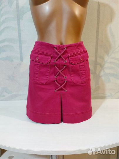 42 Юбка Morgan новая джинсовая фуксия y2k Франция