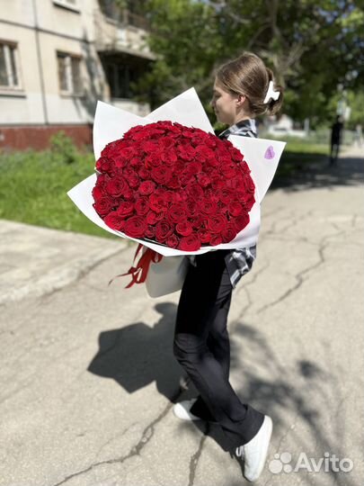 Розы эквадор премиум качества 70см