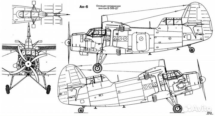 Модель самолета конверсия Ан-2/6 1.72