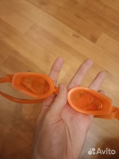 Очки для плавания оранжевые