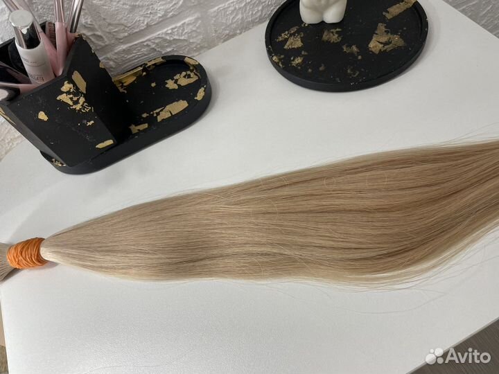 Волосы для наращивания 50 см, розовый блонд