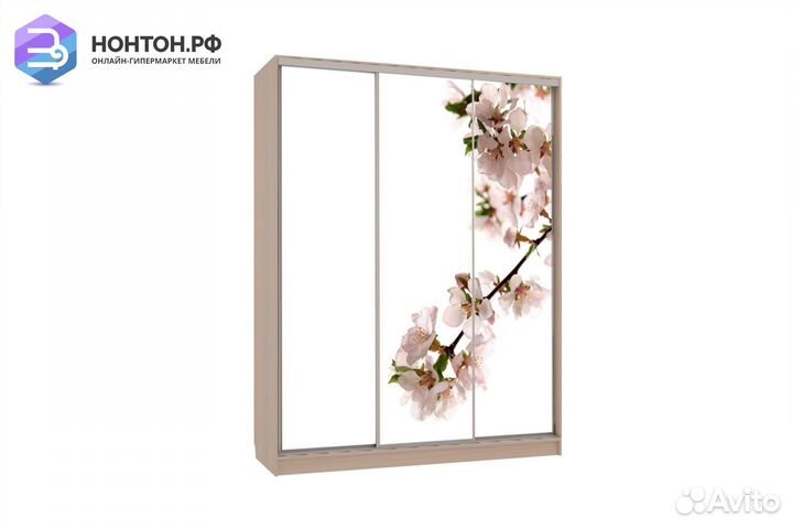 Шкаф-купе Бассо 7-600 яблоня дуб млечный