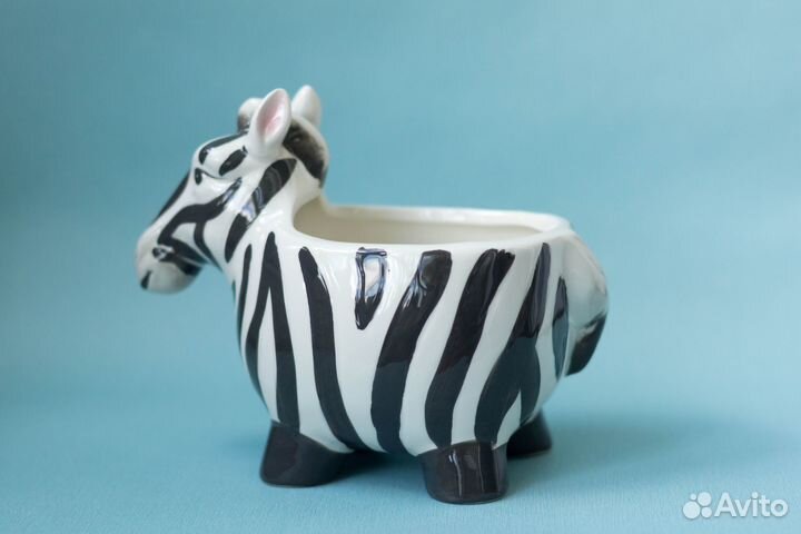 Зебра Керамическое кашпо Сафари горшок для цветов