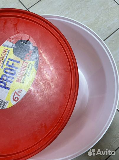 Ведро пищевое с крышкой 10 л