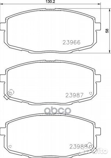 NP6023 колодки дисковые передние Hyundai i30 0