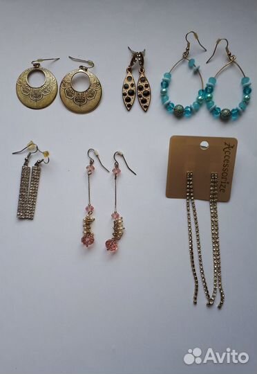 Нарядные Серьги Бижутерия 6 позиций