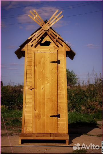 Уличный туалет деревянный ART124