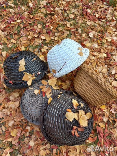 Кашпо для цветов из ротанга