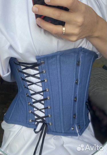 Корсет джинсовый
