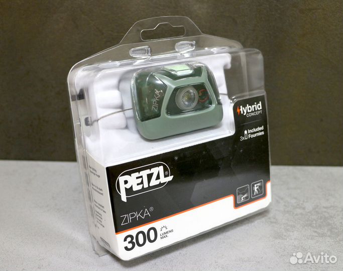 Petzl Zipka 300 lumen. Зеленый. Один