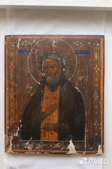 Старинная икона Серафима Саровского