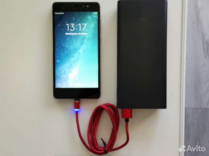 Зарядный USB шнур с магнитным Микро Юсб оазъёмом