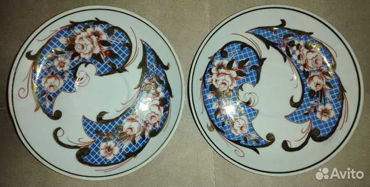 Чайная пара гигант Дулево 1989г