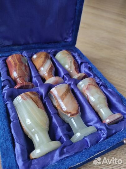 Подарочный набор стопок из оникса