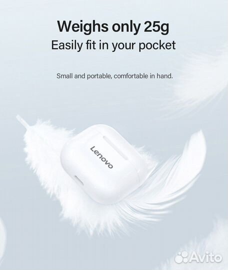 Беспроводные наушники Lenovo LP40 новые