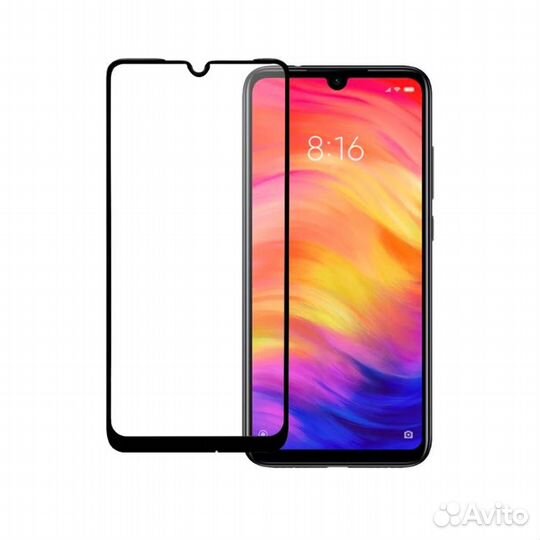 Защитное стекло для Xiaomi Redmi Note 7 Pro Full черный