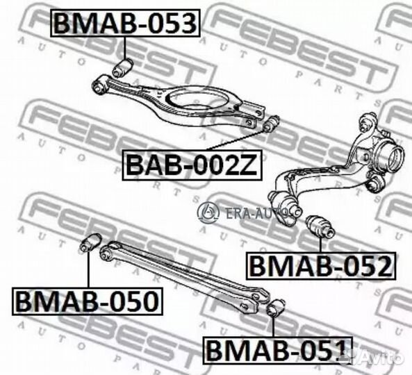 Febest BAB-002Z Сайлентблок BAB-002Z