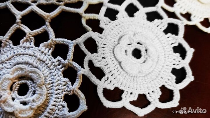 Салфетки вязаные ручная работа