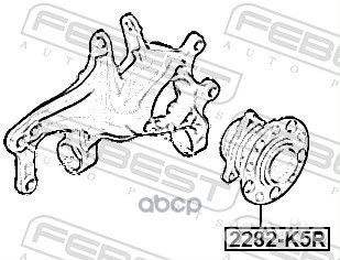 Ступица задняя 2282-K5R Febest