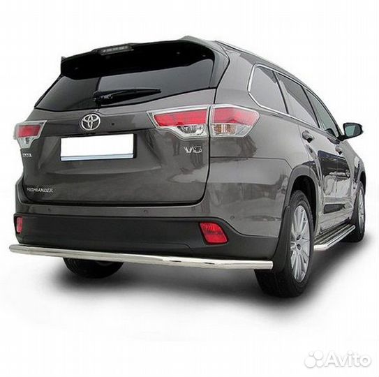 Защита заднего бампера Toyota highlander (2014)