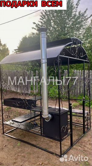 Кованные мангалы с крышей