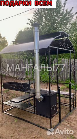 Кованные мангалы с крышей
