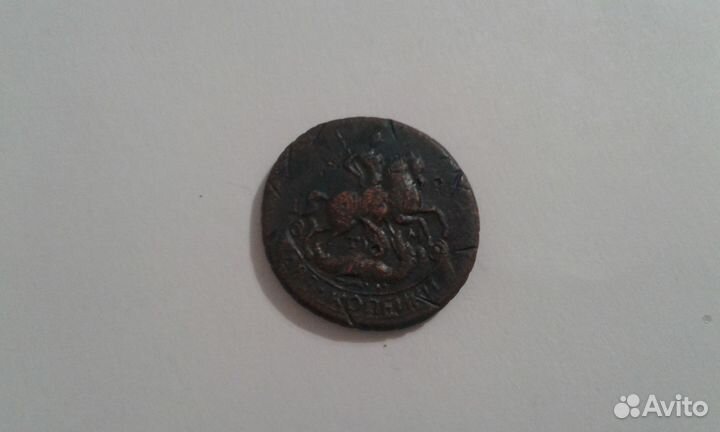 Монета пробная 2 копейки 1787 года Екатерина