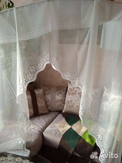 Тюль арка на кухню новая