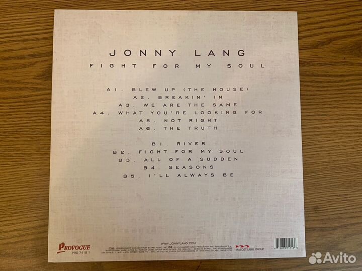Jonny lang fight for my soul lp