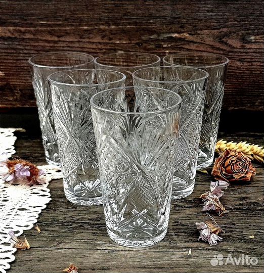 Стаканы большие хрусталь винтаж