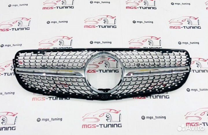 Решетка Mercedes GLC-Class X253 Diamond Silver П/к