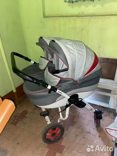 Indigo DUO коляска детская для двойни 2 в 1