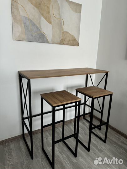 Барная стойка для кухни со стульями