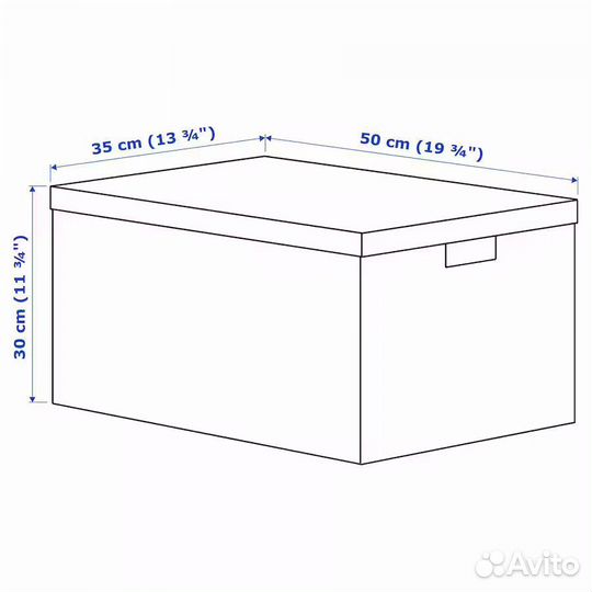 Коробка ящик для хранения IKEA Tjena 35x50x30