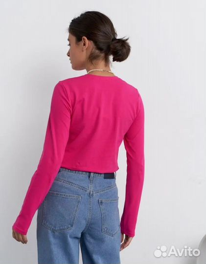Лонгслив розовый