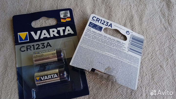 Новые лампочки и батарейки CR123A