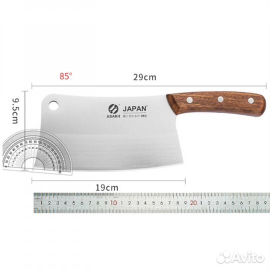 Топорик кухонный, длина лезвия 19 см