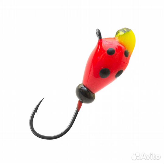 Мормышка вольф капля С ушком (обмазка с камнем точ