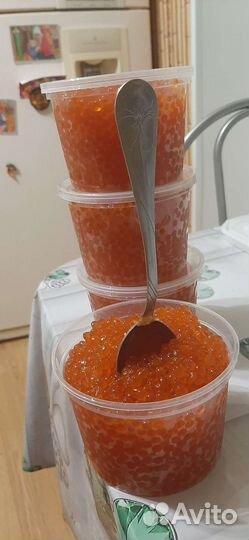 Икра красная, кета и горбуша