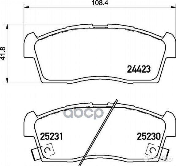Колодки тормозные дисковые перед NP3050 NIS