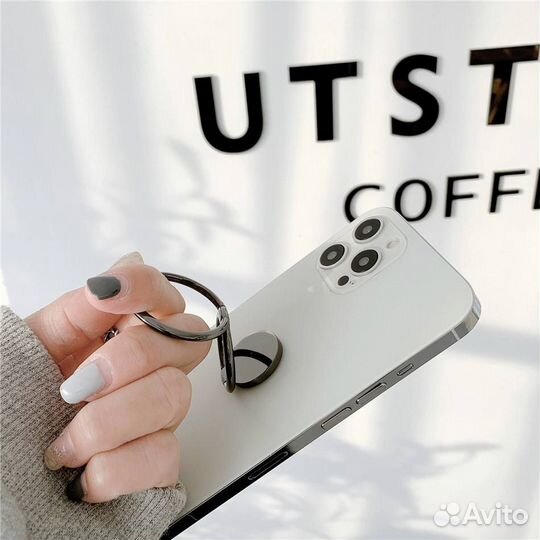 Кольцо держатель подставка для телефона золотое