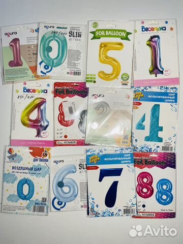 Фольгированные шары цифры