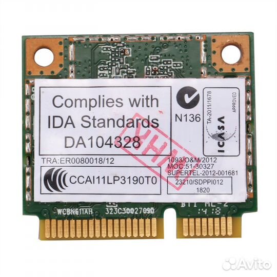 Wi-Fi адаптер для ноутбука 5 GHz mini PCI-E