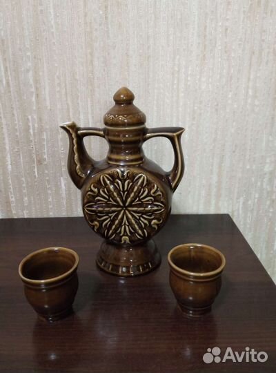 Чайник СССР с двумя чашечками