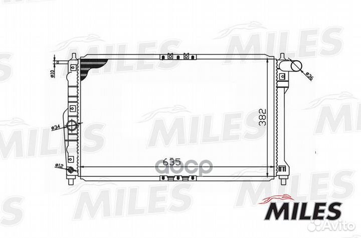 Радиатор chevrolet lanos 1.5/1.6 M/T +A/C 97- a