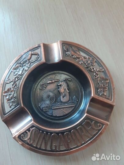 Пепельница медная