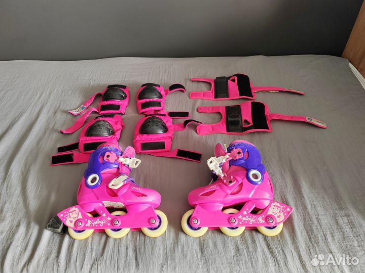 Роликовые коньки детские с защитой