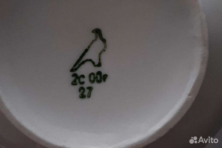 Заварочный чайник и чашки Дулево