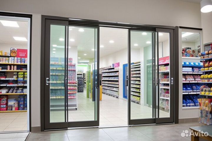 Автоматические раздвижные двери установка 1-3 дн